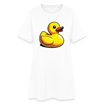 Ente Ente Ente Ente Ente - Frauen T-Shirt-Kleid - Weiß - Vorne