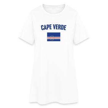 Kapverdische Flagge - Frauen T-Shirt-Kleid - Weiß - Vorne