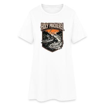 Heilige Makrele - Frauen T-Shirt-Kleid - Weiß - Vorne