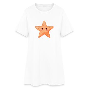 Baby-Seestern - Frauen T-Shirt-Kleid - Weiß - Vorne