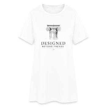 Minimalisme de luxe Élégant et intemporel Premium - Robe T-shirt Femme - blanc - Devant