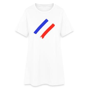 Drapeau français - Bandes - Robe T-shirt Femme - blanc - Devant