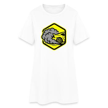 Automobile Icône Automobile Course - Robe T-shirt Femme - blanc - Devant