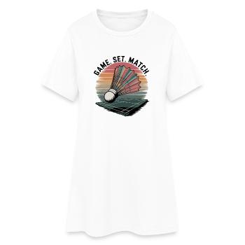 Match Set de jeu Badminton Badminton style rétro - Robe T-shirt Femme - blanc - Devant