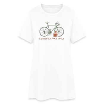 Espresso Pace Bicycle Tee - Women’s T-Shirt Dress - white - Front