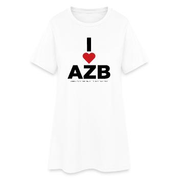 J’adore AZB - j’adore travailler sur la fraude horaire - Robe T-shirt Femme - blanc - Devant