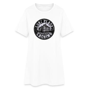 Mise en cache en lieu perdu - Robe T-shirt Femme - blanc - Devant