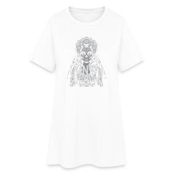 Santa Muerte Skull Bride - Women’s T-Shirt Dress - white - Front