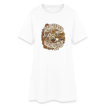 Alte Zeiten Retro Vintage - Frauen T-Shirt-Kleid - Weiß - Vorne