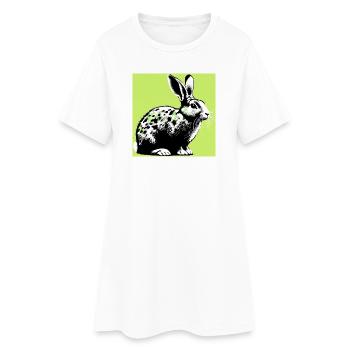 lapin - Robe T-shirt Femme - blanc - Devant
