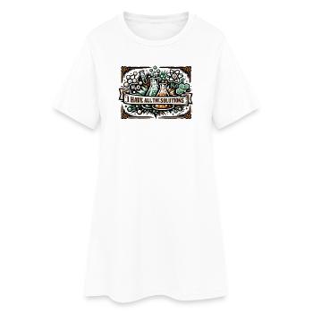 J’ai toutes les solutions – conception chimique - Robe T-shirt Femme - blanc - Devant