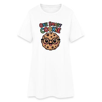 One Smart Cookie - Smart Cookie with Glasses - Women’s T-Shirt Dress - white - Front