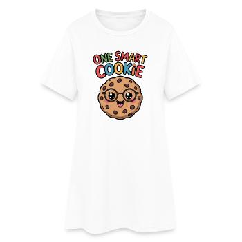 One Smart Cookie - Smart Cookie with Glasses - Women’s T-Shirt Dress - white - Front