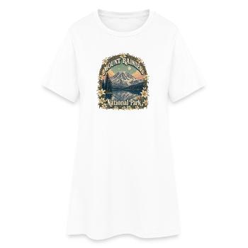 Parc national du Mont Rainier, États-Unis, randonnée dans l’État de Washington - Robe T-shirt Femme - blanc - Devant