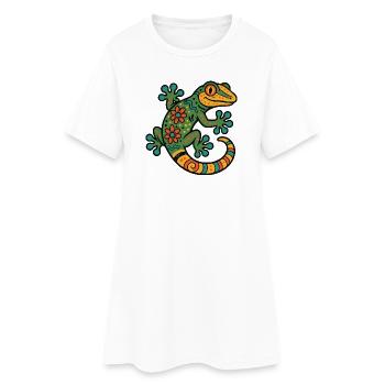 Gecko Mexico - Women’s T-Shirt Dress - white - Front