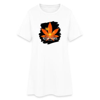 Kush Vibes | Sailorsyarn par Cap ́nKush - Robe T-shirt Femme - blanc - Devant