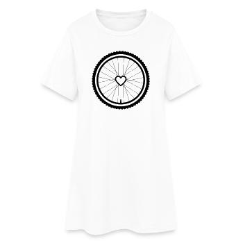 Pneu de vélo Gravel Heart Bicycle - Robe T-shirt Femme - blanc - Devant
