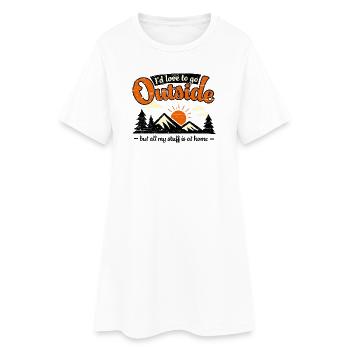 Toutes mes affaires sont à la maison - Robe T-shirt Femme - blanc - Devant