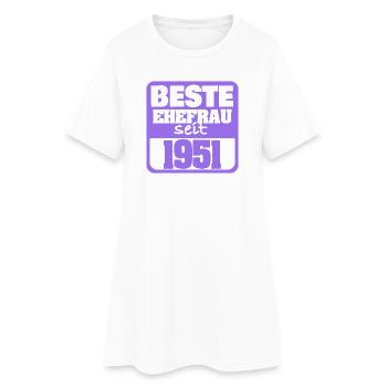 Verliebt 1951 - Frauen T-Shirt-Kleid - Weiß - Vorne