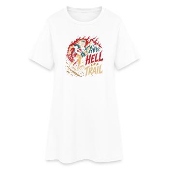 Course sur sentier - Un sacré sentier - Robe T-shirt Femme - blanc - Devant