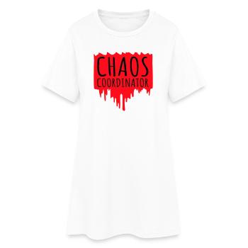 Chaos Coordinator Lustig Titel Eltern Lehrer Logo - Frauen T-Shirt-Kleid - Weiß - Vorne