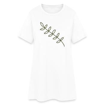 Vigne olivier diagonale - Robe T-shirt Femme - blanc - Devant