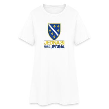 Jedna si Jedina Bosna i Hercegovina - Frauen T-Shirt-Kleid - Weiß - Vorne