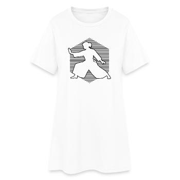 Les maîtres de l’Aïkido et l’Aïkido s’accordent ensemble - Robe T-shirt Femme - blanc - Devant