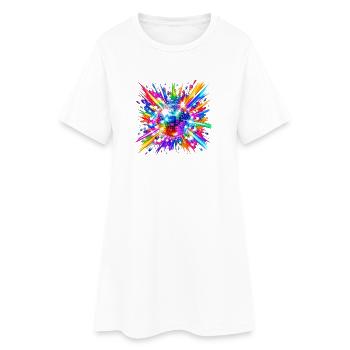 Farbensturm Disco Ball - Robe T-shirt Femme - blanc - Devant