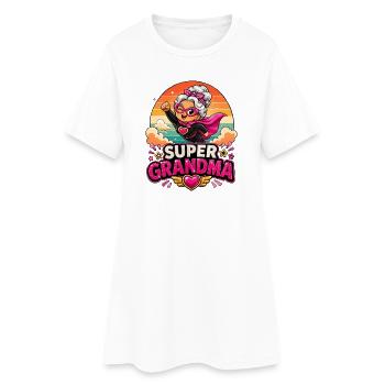 Super Grandma - Funny Superhero Granny Comic Hero - Women’s T-Shirt Dress - white - Front