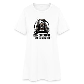 Kein Ölverlust Das Ist Absicht Lustiger Traktor - Frauen T-Shirt-Kleid - Weiß - Vorne