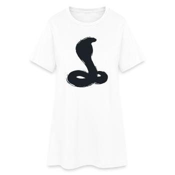 Cobra Silhouette Snake Mascot eSport - Women’s T-Shirt Dress - white - Front