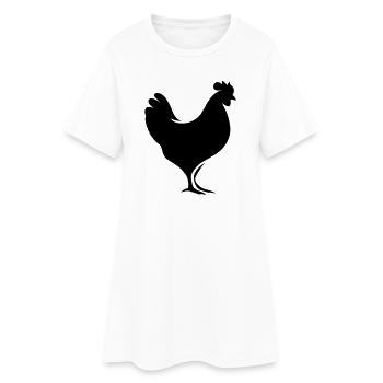 poulet - Robe T-shirt Femme - blanc - Devant