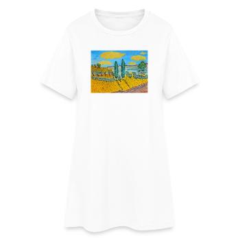Paysage toscane - Robe T-shirt Femme - blanc - Devant