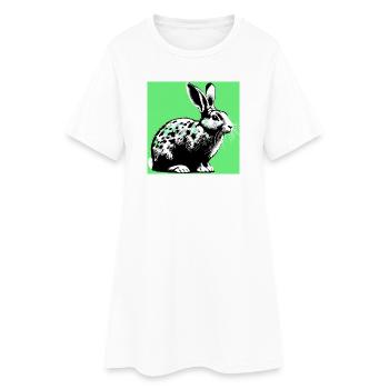 rabbit - Women’s T-Shirt Dress - white - Front