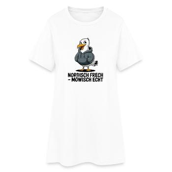  Nordisch Frech Möwisch Echt Lustige Möwe Spruch - Frauen T-Shirt-Kleid - Weiß - Vorne