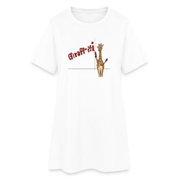 Giraffiti - Frauen T-Shirt-Kleid - Weiß - Vorne