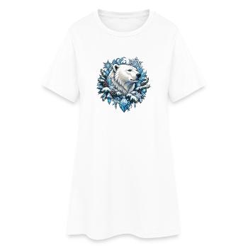 L’ours polaire dans la magie de la glace - Robe T-shirt Femme - blanc - Devant