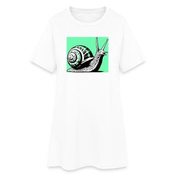 Escargot - Robe T-shirt Femme - blanc - Devant