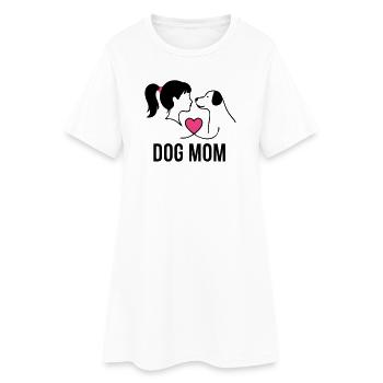 Maman Chien Fille Chien Chère Maîtresse - Robe T-shirt Femme - blanc - Devant