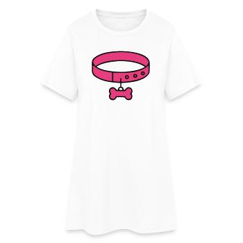 Maman chiot chiot à la clavicule - Robe T-shirt Femme - blanc - Devant