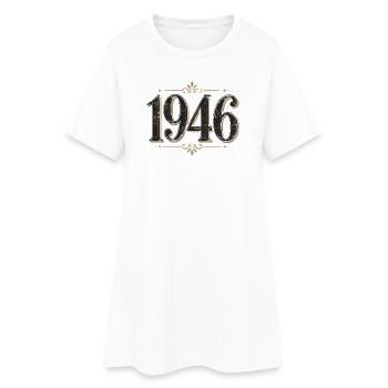 Année de naissance sport 1946 - Robe T-shirt Femme - blanc - Devant