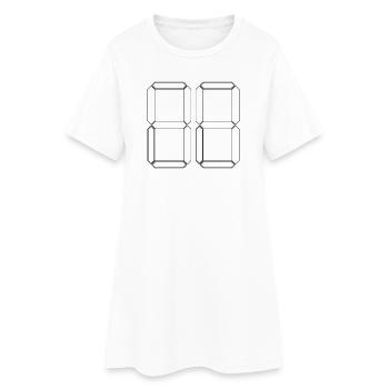 NUMÉRO 44 Quarante-quatre Cadeaux Numériques - Robe T-shirt Femme - blanc - Devant