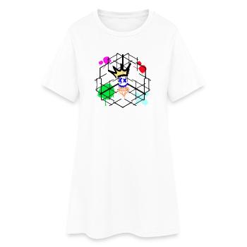 Couronne de graffiti néon - Robe T-shirt Femme - blanc - Devant