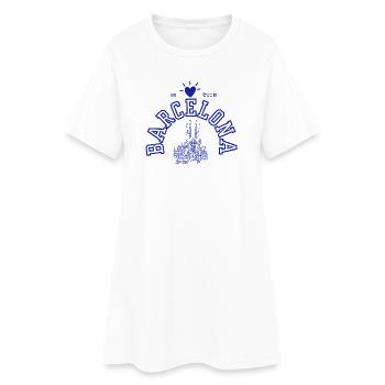 Amour de Barcelone avec la Sagrada Família - Robe T-shirt Femme - blanc - Devant