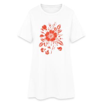 Roses sauvages gothiques florales - Robe T-shirt Femme - blanc - Devant