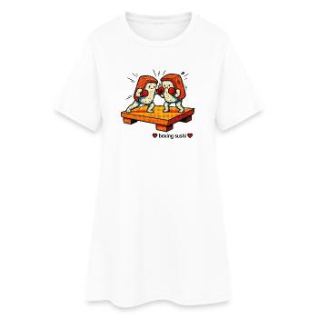 Sushi de boxe dans un style rétro - Robe T-shirt Femme - blanc - Devant
