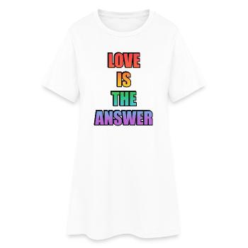 L’amour est la réponse arc-en-ciel : la fierté LGBT - Robe T-shirt Femme - blanc - Devant