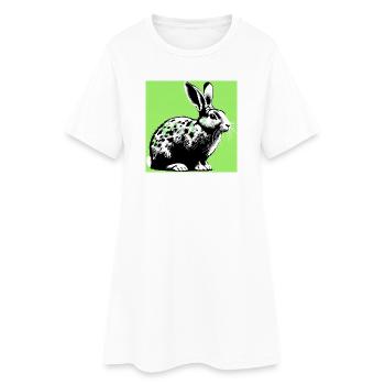 rabbit - Women’s T-Shirt Dress - white - Front