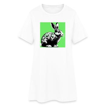 rabbit - Women’s T-Shirt Dress - white - Front
